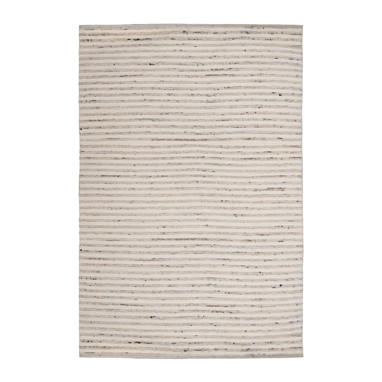 Beige Handwoven Wool Blend Rug 96 in Wide
