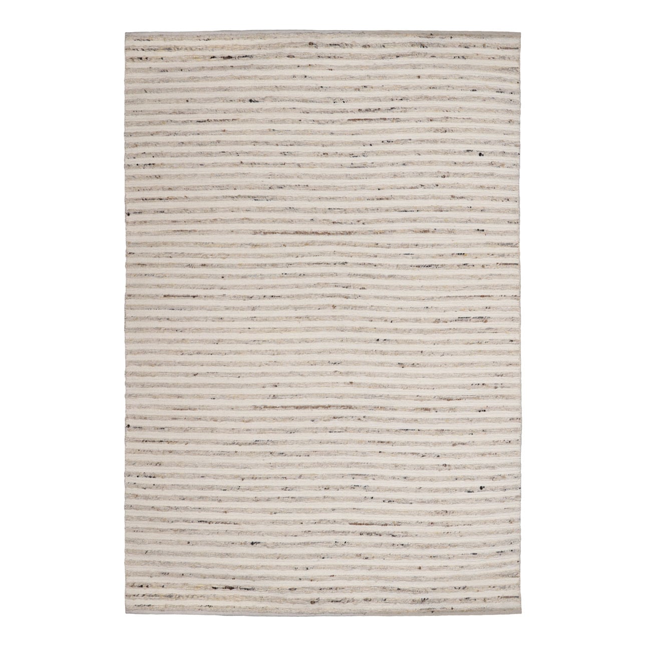 Beige Handwoven Wool Blend Rug 96 in Wide