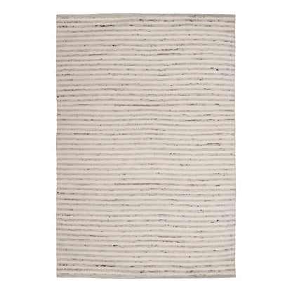 Beige Handwoven Wool Blend Rug 96 in Wide