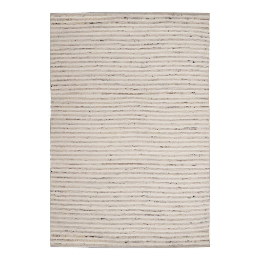 Beige Handwoven Wool Blend Rug 96 in Wide