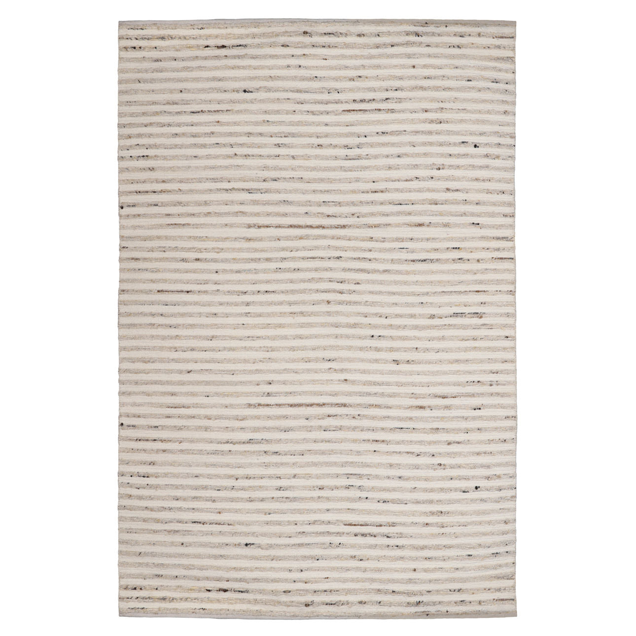 Beige Handwoven Wool Blend Rug 96 in Wide