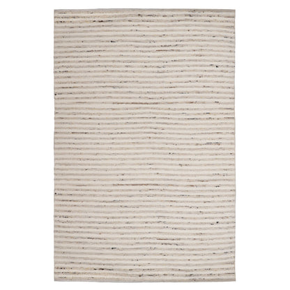Beige Handwoven Wool Blend Rug 96 in Wide