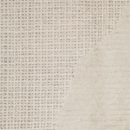Ivory Hand Tufted Wool Rug 72 in Wide