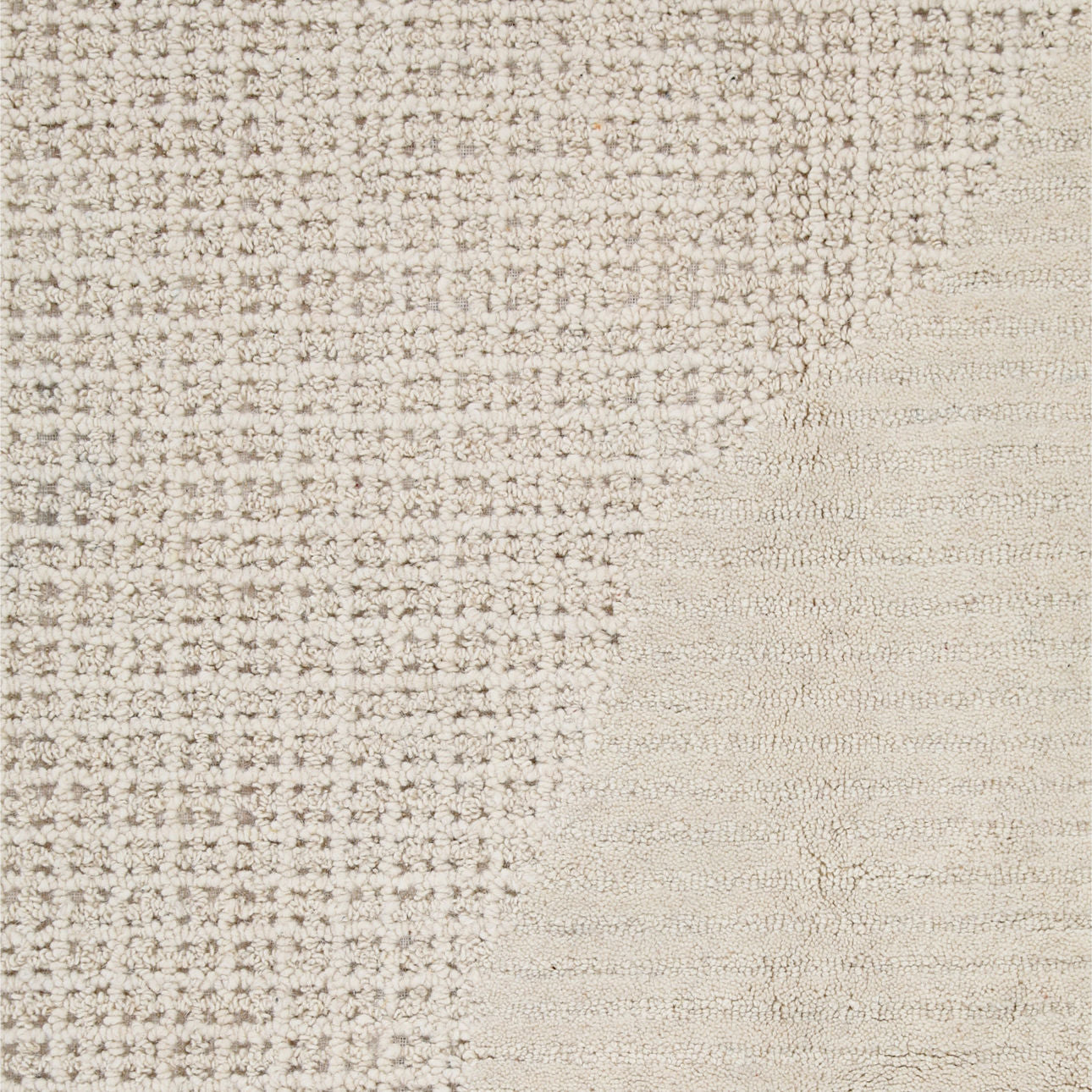 Ivory Hand Tufted Wool Rug 72 in Wide