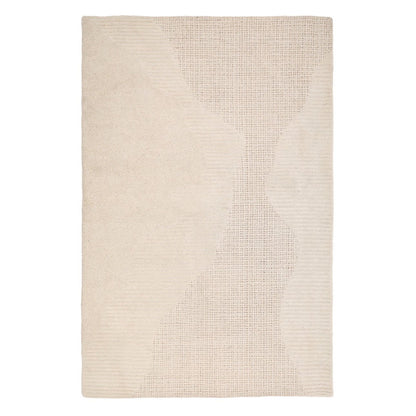 Ivory Hand Tufted Wool Rug 72 in Wide