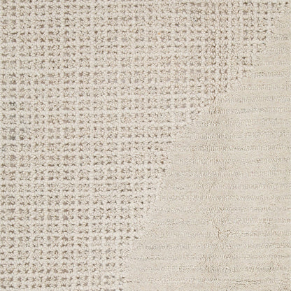 Ivory Hand Tufted Wool Rug 72 in Wide