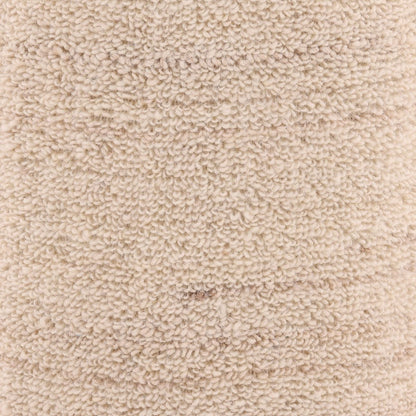 Ivory Handwoven Wool Blend Stool 16 in Wide