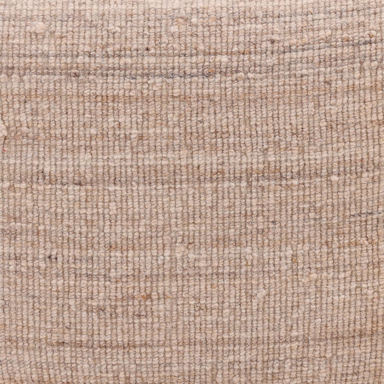 Beige Handwoven Wool Blend Stool 18 in Wide