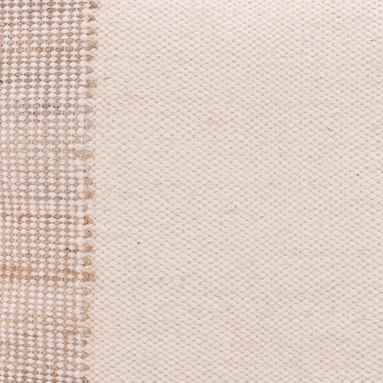 Natural and Ivory Handwoven Wool and Jute Pillow 20 in Wide
