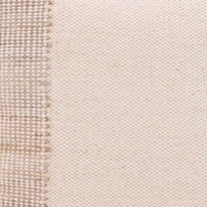 Natural and Ivory Handwoven Wool and Jute Pillow 20 in Wide