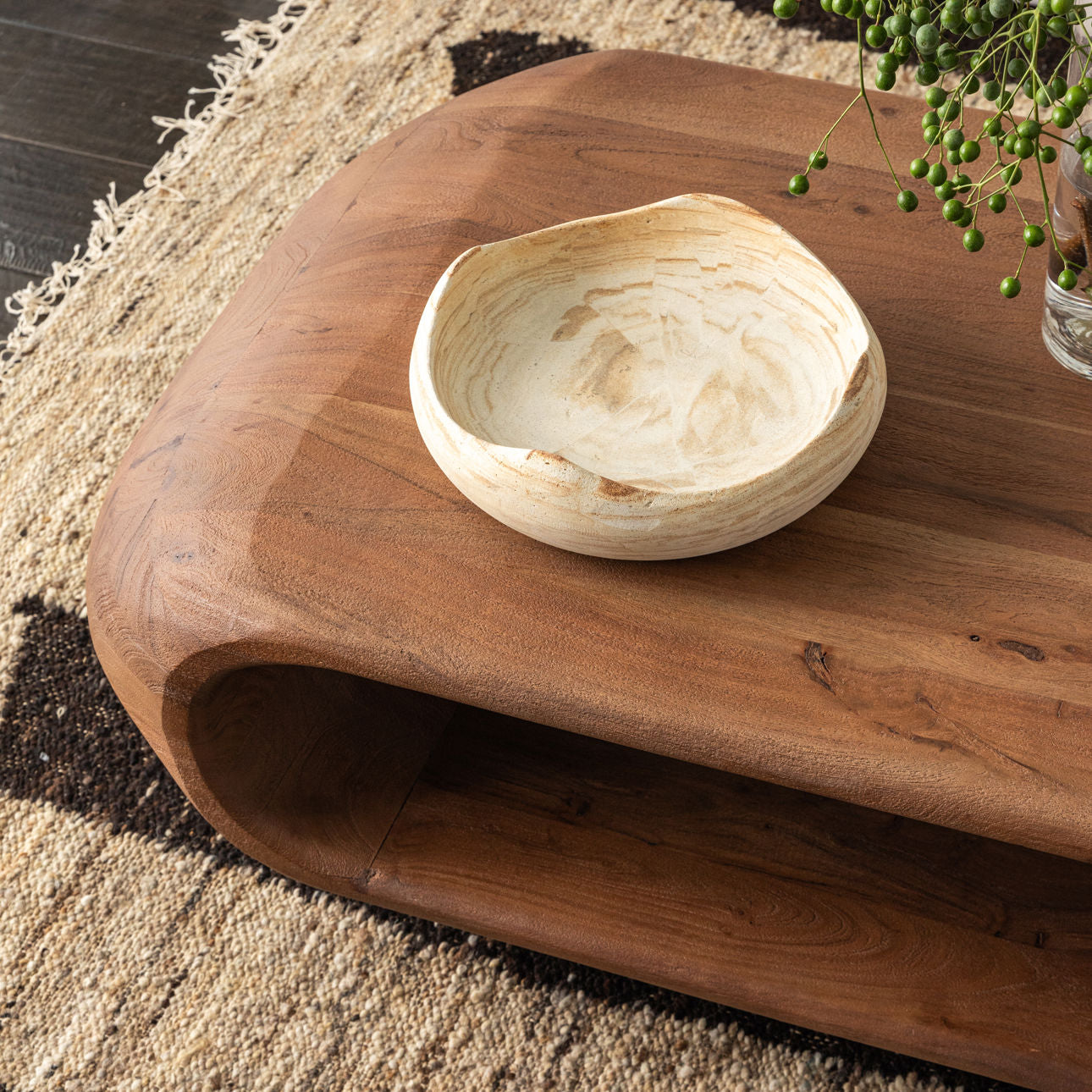 Natural Palimanan Stone Bowl 12.5 in Wide