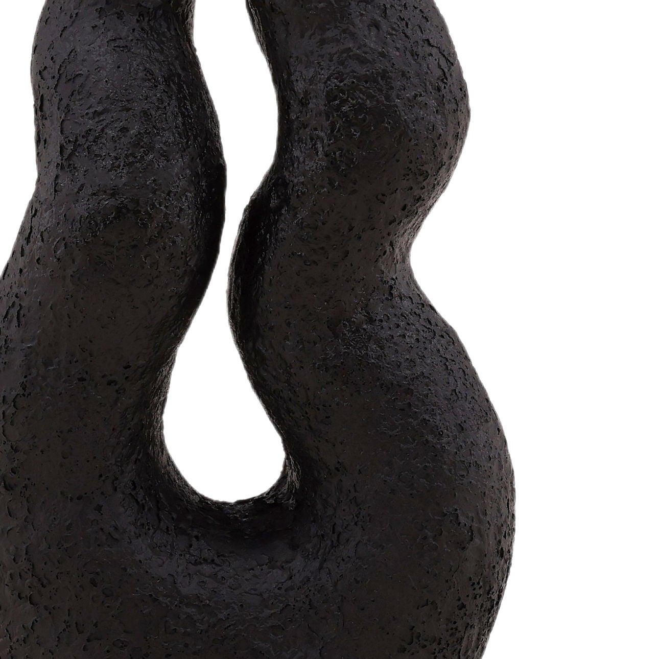 Black Terracota Vase 6 in Wide