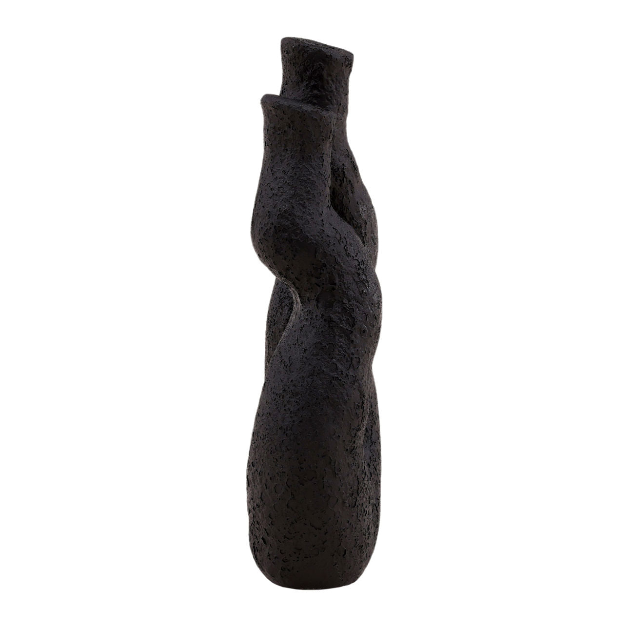 Black Terracota Vase 6 in Wide