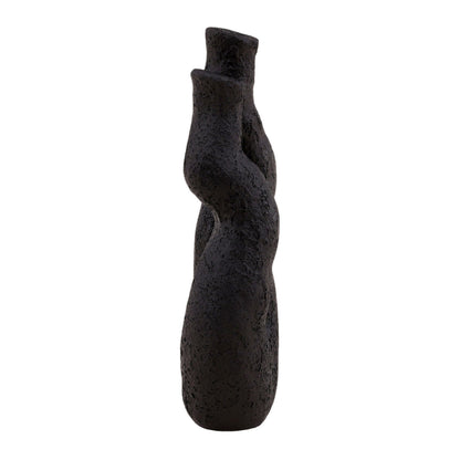 Black Terracota Vase 6 in Wide