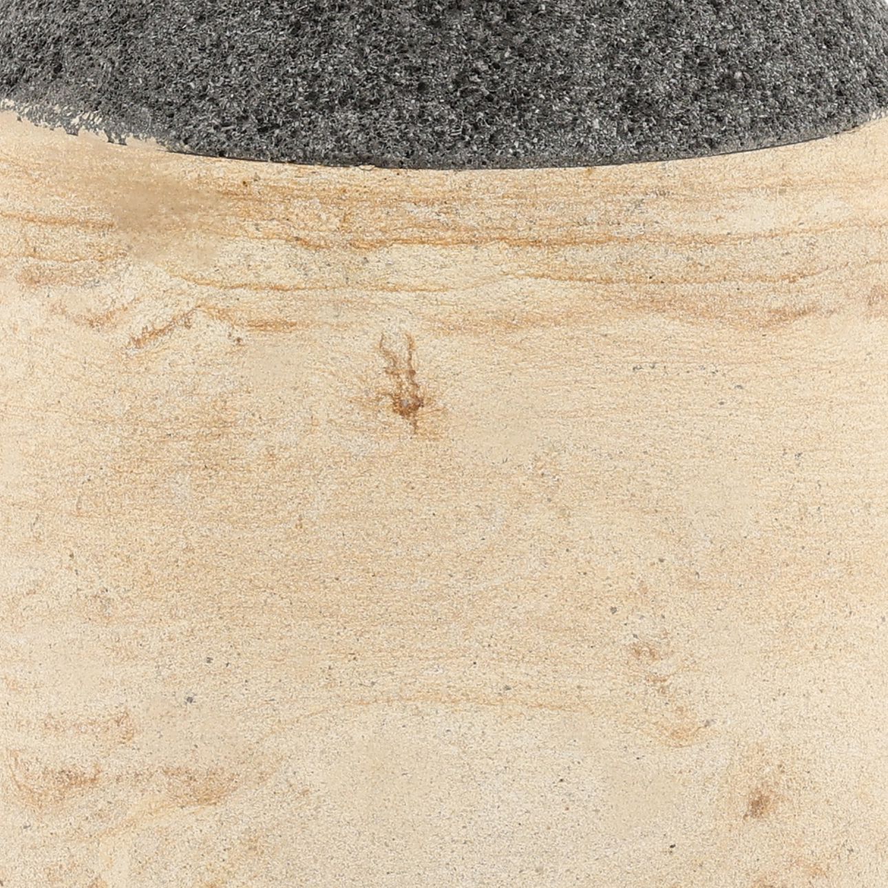 Natural Palimanan and Lava Stone Vase 7 in Wide