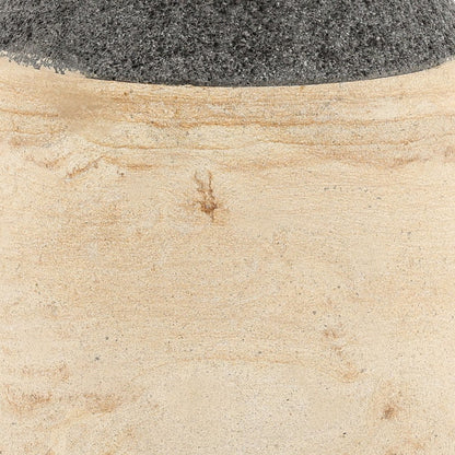 Natural Palimanan and Lava Stone Vase 7 in Wide