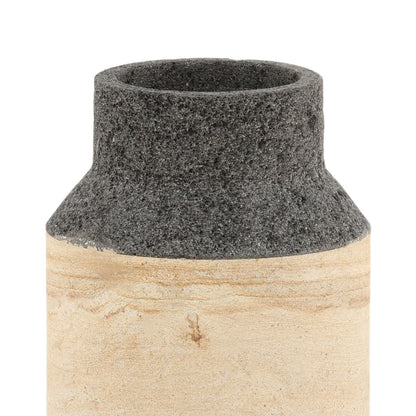 Natural Palimanan and Lava Stone Vase 7 in Wide