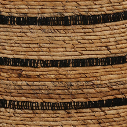 Natural and Black Woven Banana Leaf of 18.5 in Wide
