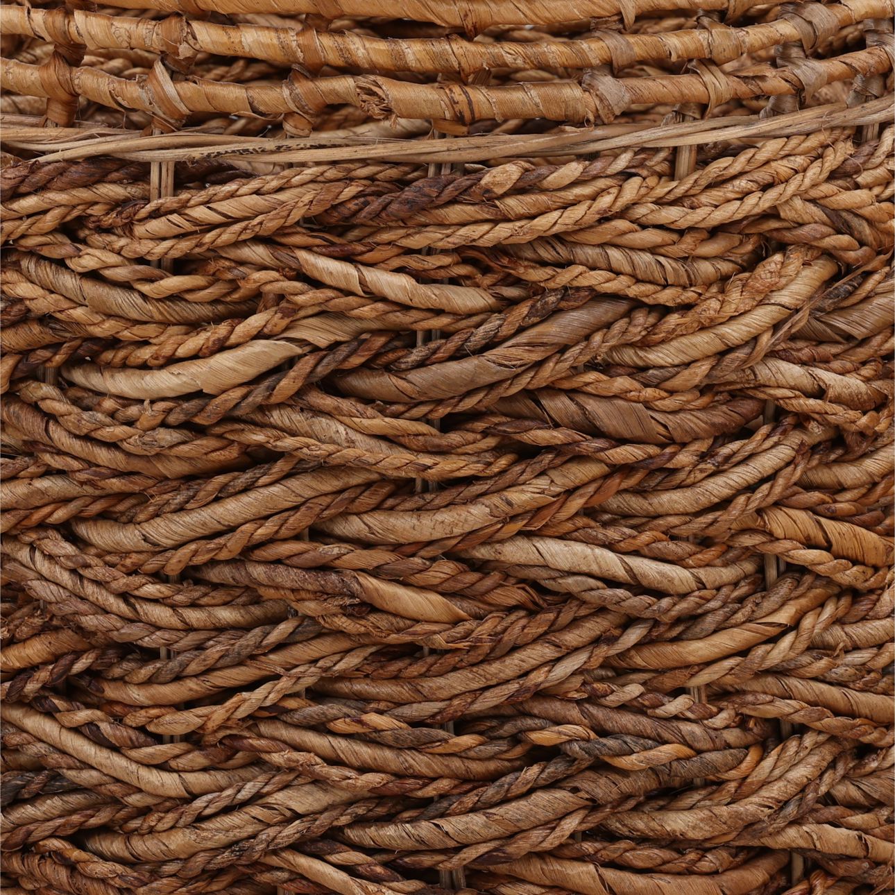 Black and Natural Woven Banana Leaf of 19.5 in Wide