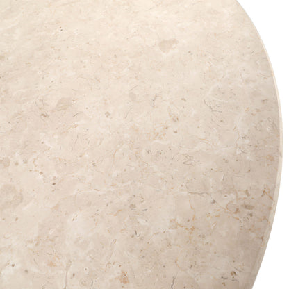 Natural Wash and Cream Marble Oak Wood, Oak Veneer and Marble Table 59 in Wide