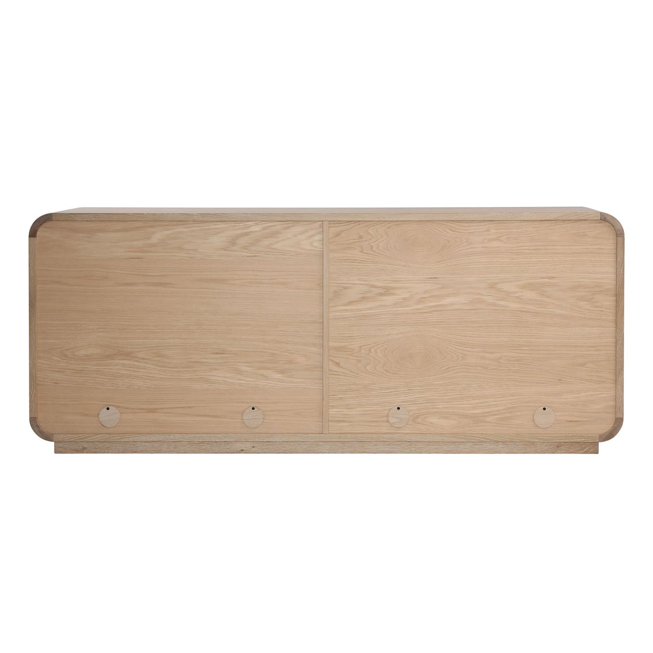 Natural Oak Wood and Oak Veneer Sideboard 75 in Wide