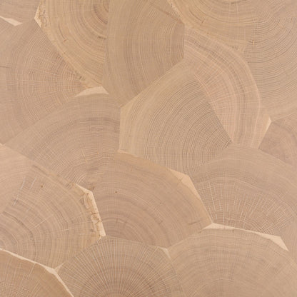 Light Natural Oak Wood and Oak Crown Veneer Table 84 in Wide