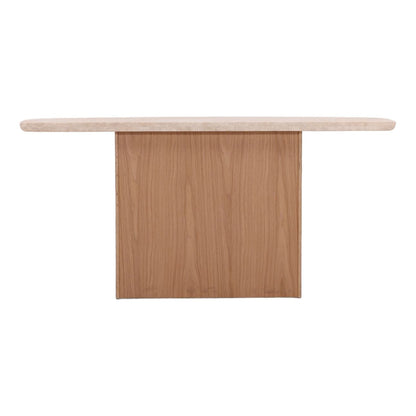 Elevated Old Oak Veneer and Marble Console Table