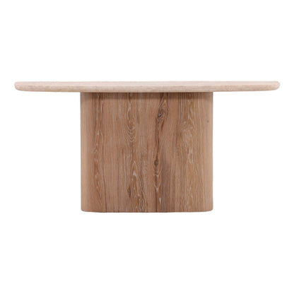 Elevated Old Oak Veneer and Marble Console Table