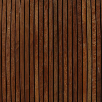 Sand and Brown Micro Cement and Teak Wood Table 39 in Wide