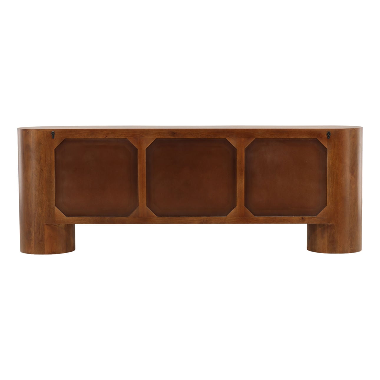Medium Brown and Black Handles Mango Wood Sideboard 67 in Wide