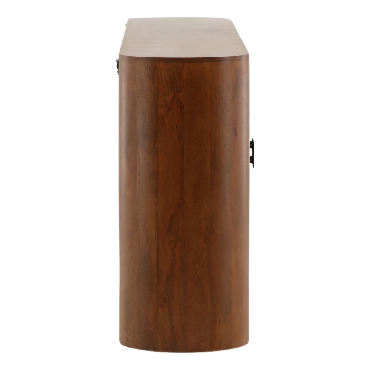 Medium Brown and Black Handles Mango Wood Sideboard 67 in Wide