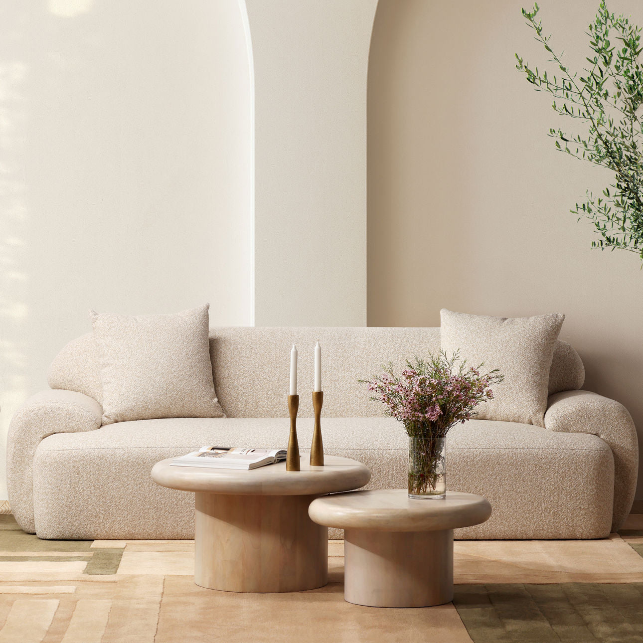 Whitewash Mango Wood Table 30 in Wide