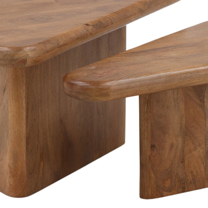 Brown Mango Wood Table 38.5 in Wide