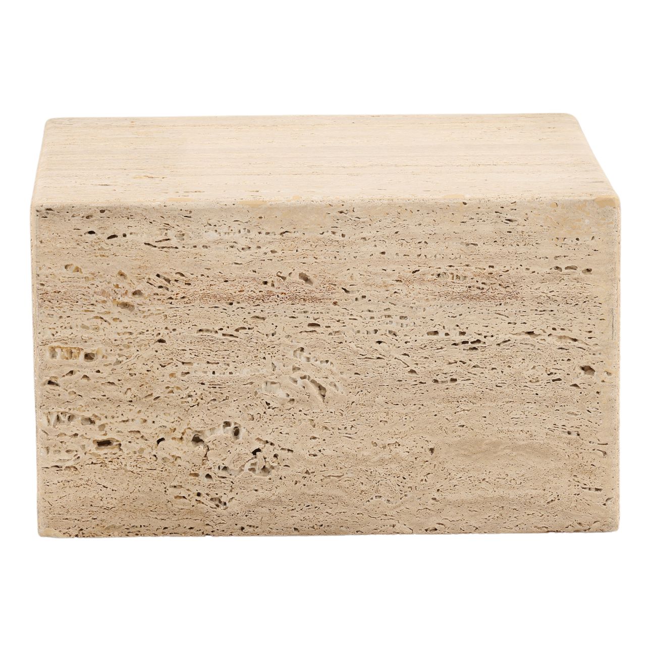 Natural Rough Travertine Table 24 in Wide