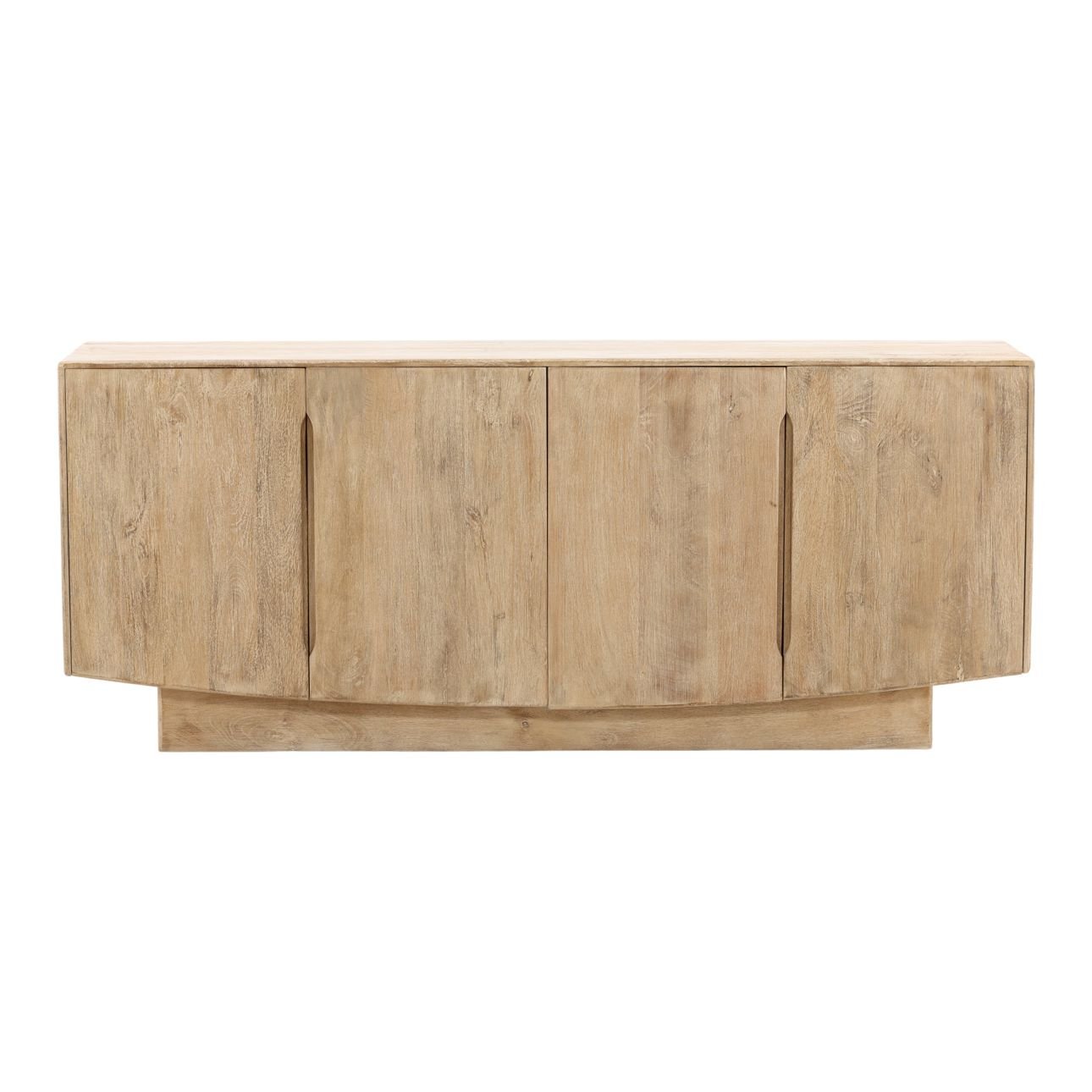 Light Natural Mango Wood Sideboard 78 in Wide