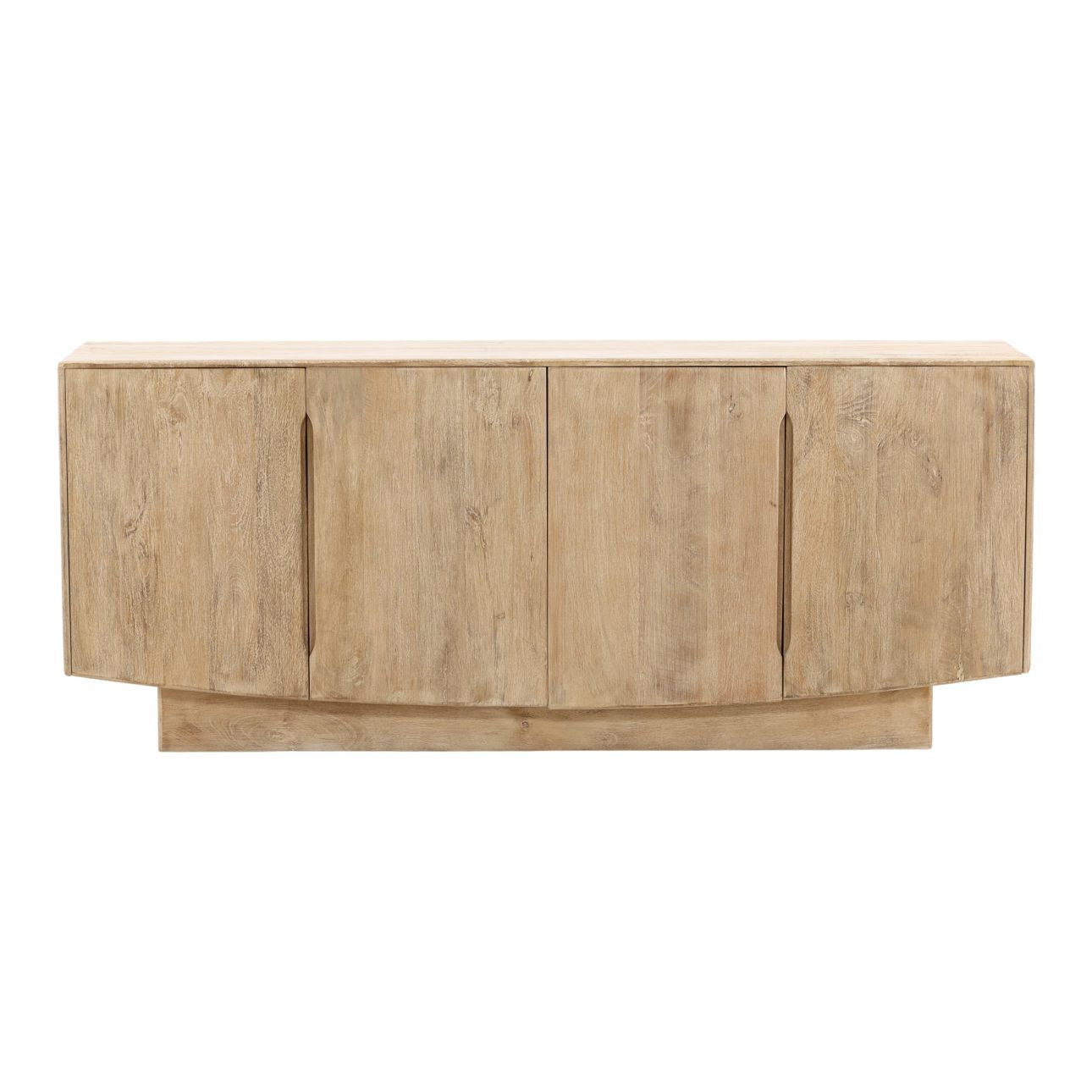 Light Natural Mango Wood Sideboard 78 in Wide