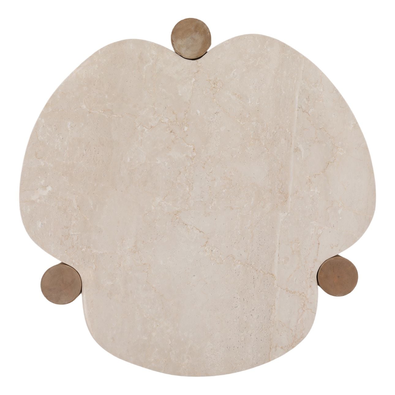 Natural Mango Wood and Botochino Stone Table 35.5 in Wide