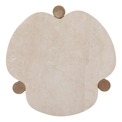 Natural Mango Wood and Botochino Stone Table 35.5 in Wide