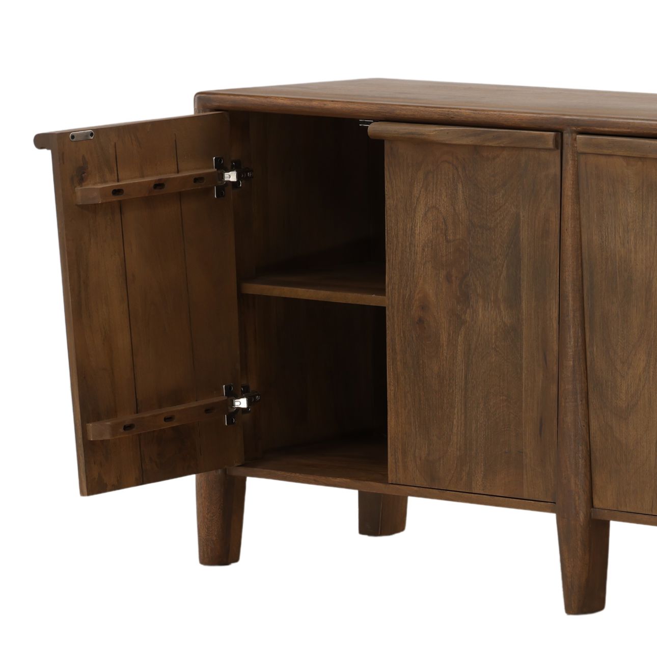 Dark Brown Mango Wood Sideboard 94 in Wide