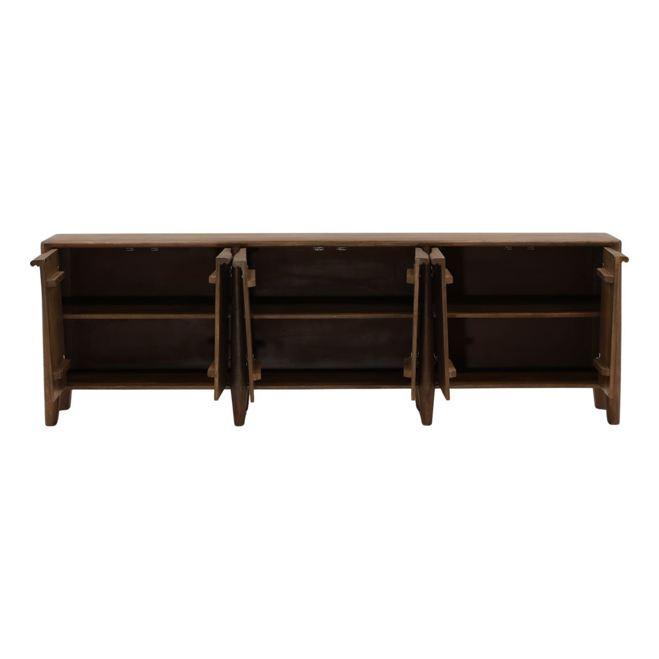 Dark Brown Mango Wood Sideboard 94 in Wide