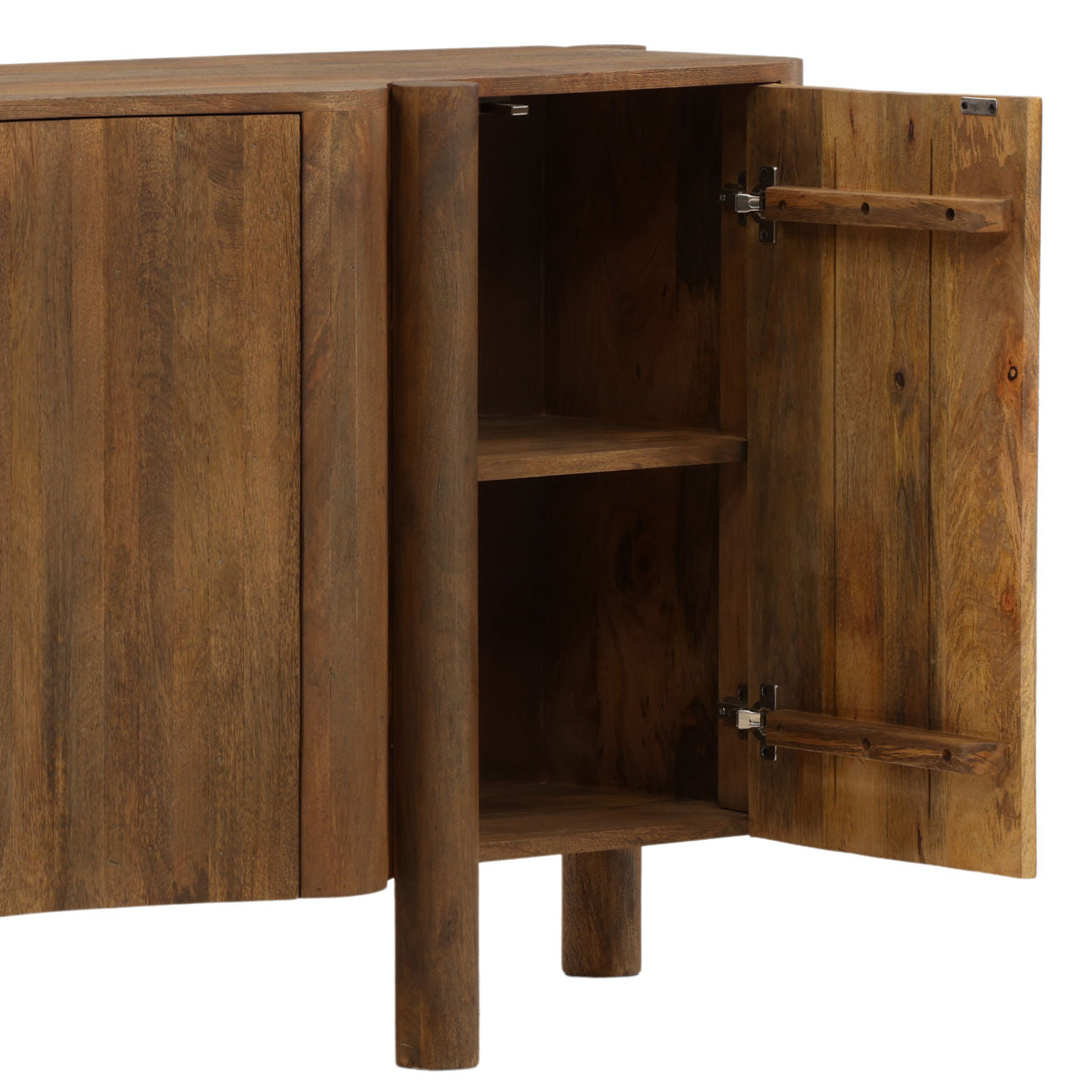 Dark Brown Mango Wood Sideboard 65 in Wide