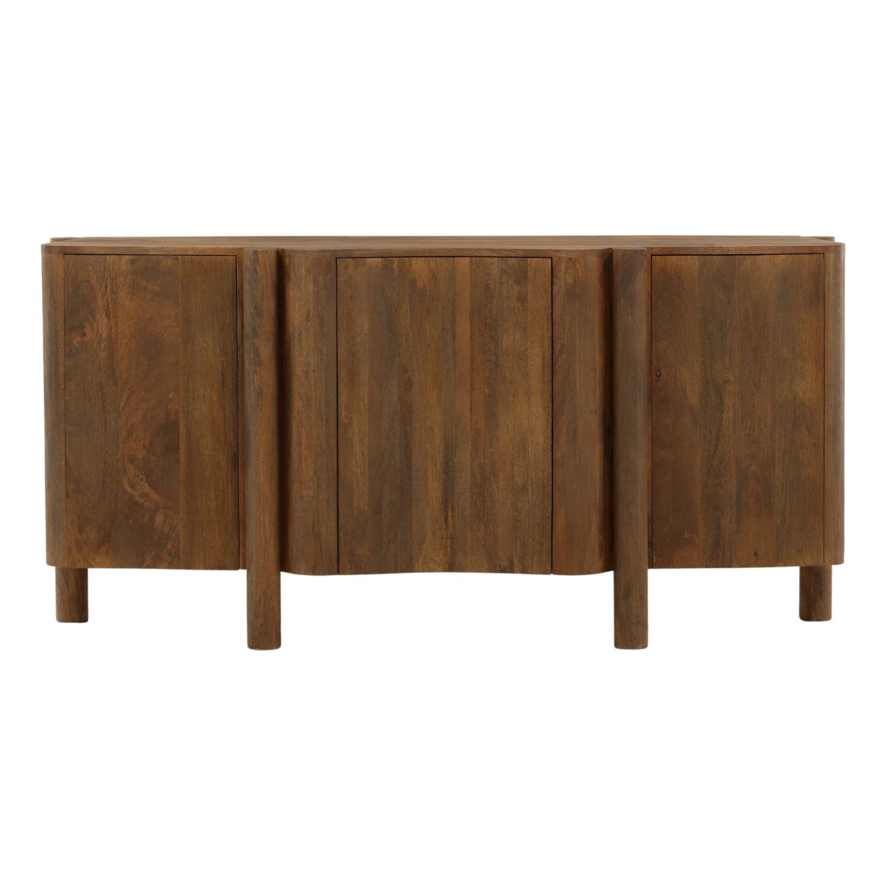 Dark Brown Mango Wood Sideboard 65 in Wide