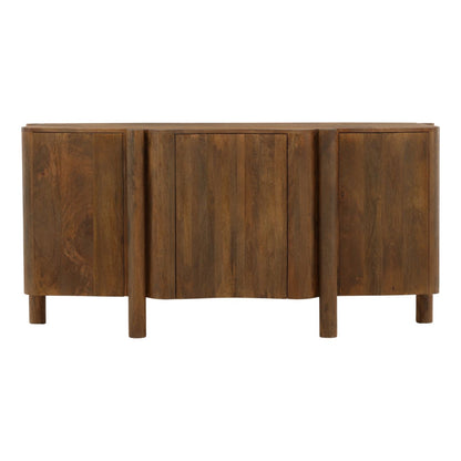 Dark Brown Mango Wood Sideboard 65 in Wide