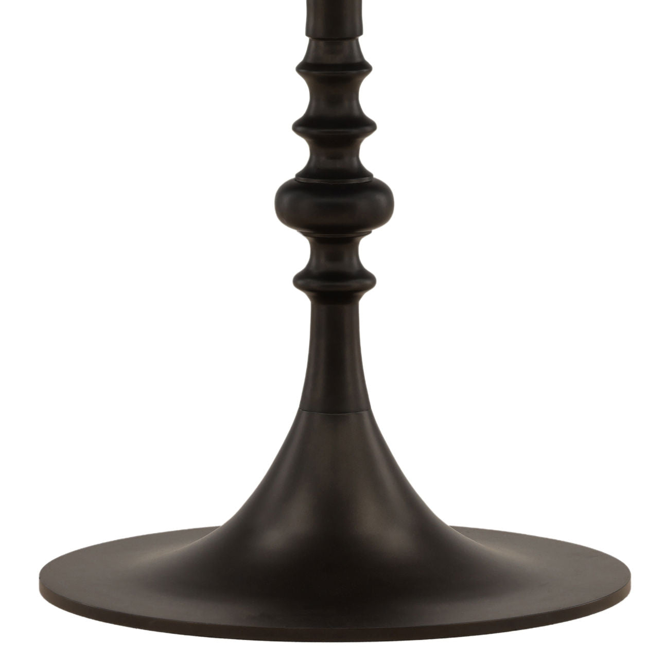 Beige and Black Bronze Panther Marble Matt Leather and Iron Table 30 in Wide