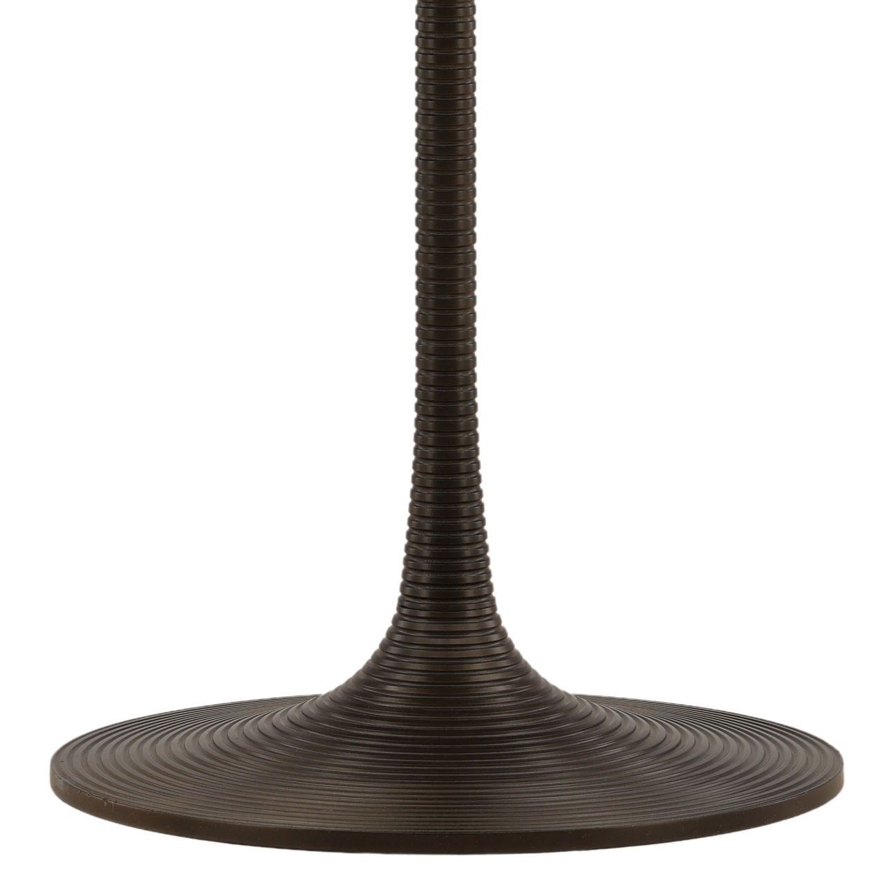 Brown and Black Bronze Bidasar Marble and Iron Table 30 in Wide