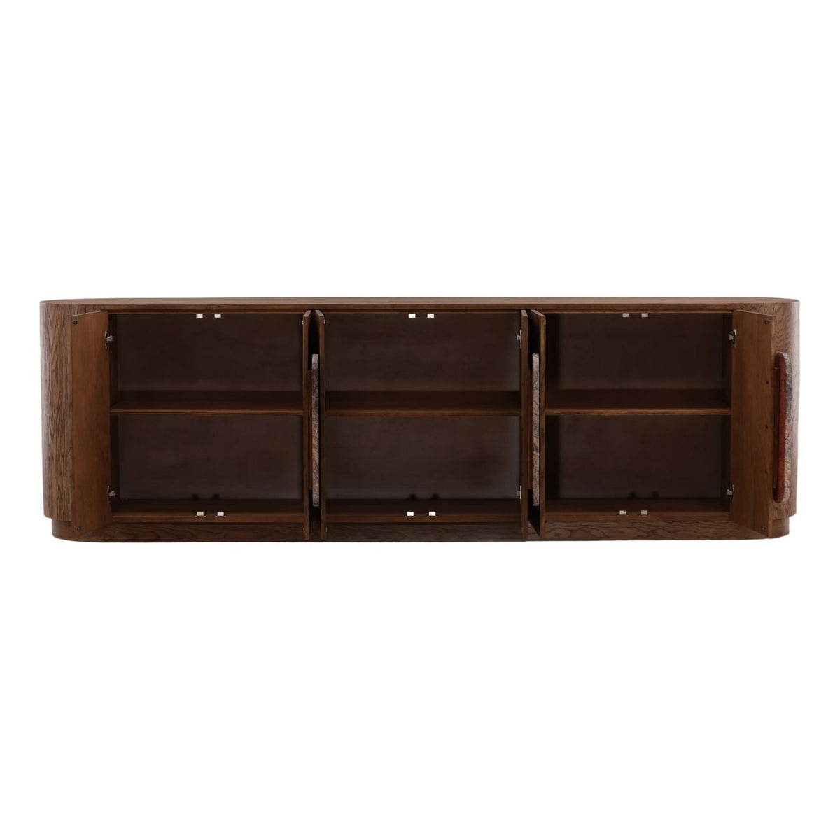 Elevated Bidasar Marble and Oak Veneer Cabinet