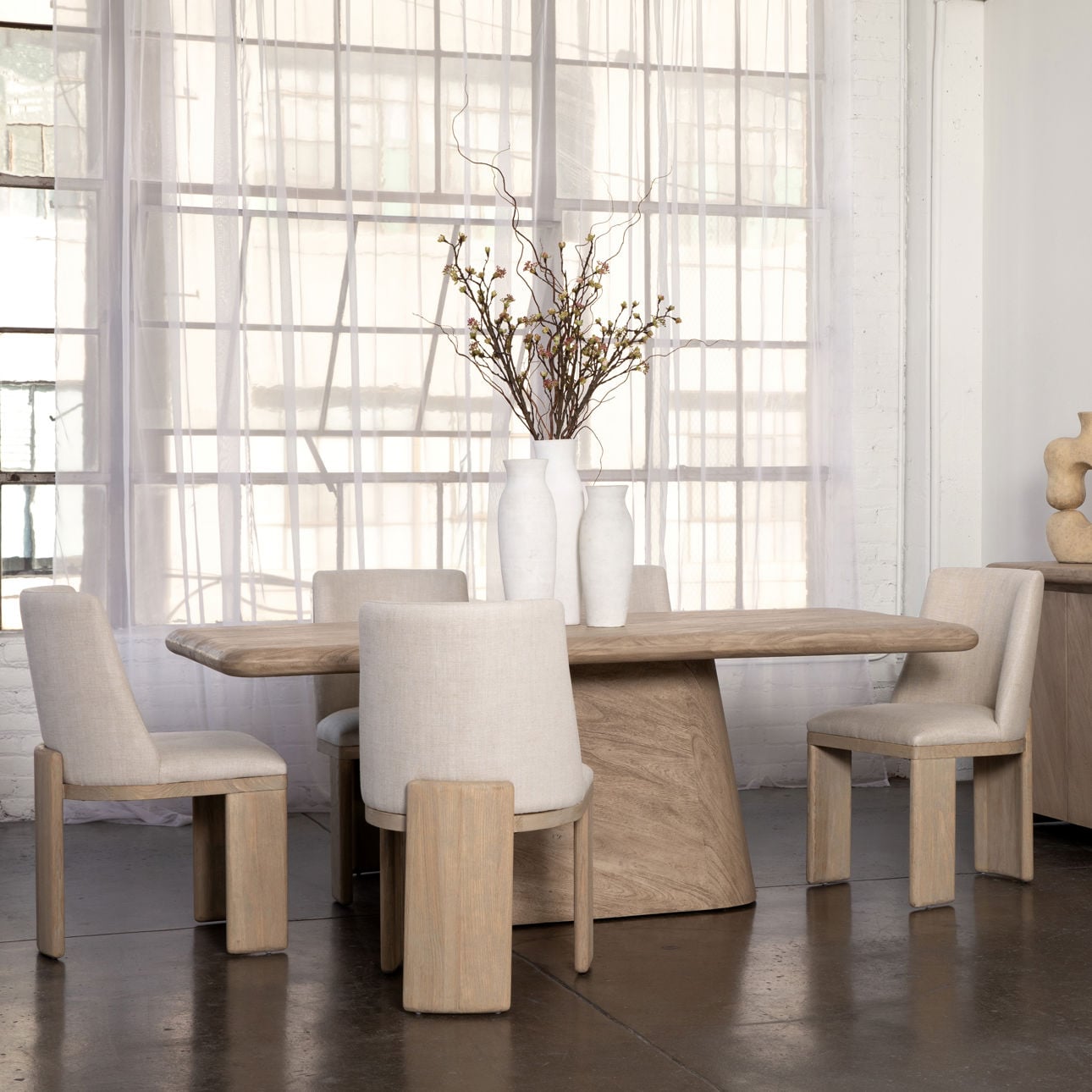 Weathered Natural Acacia Wood Table 79 in Wide