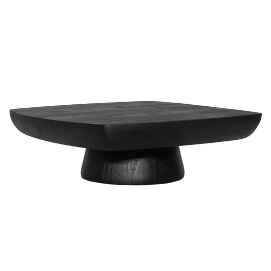 Black Acacia Wood Table 48 in Wide