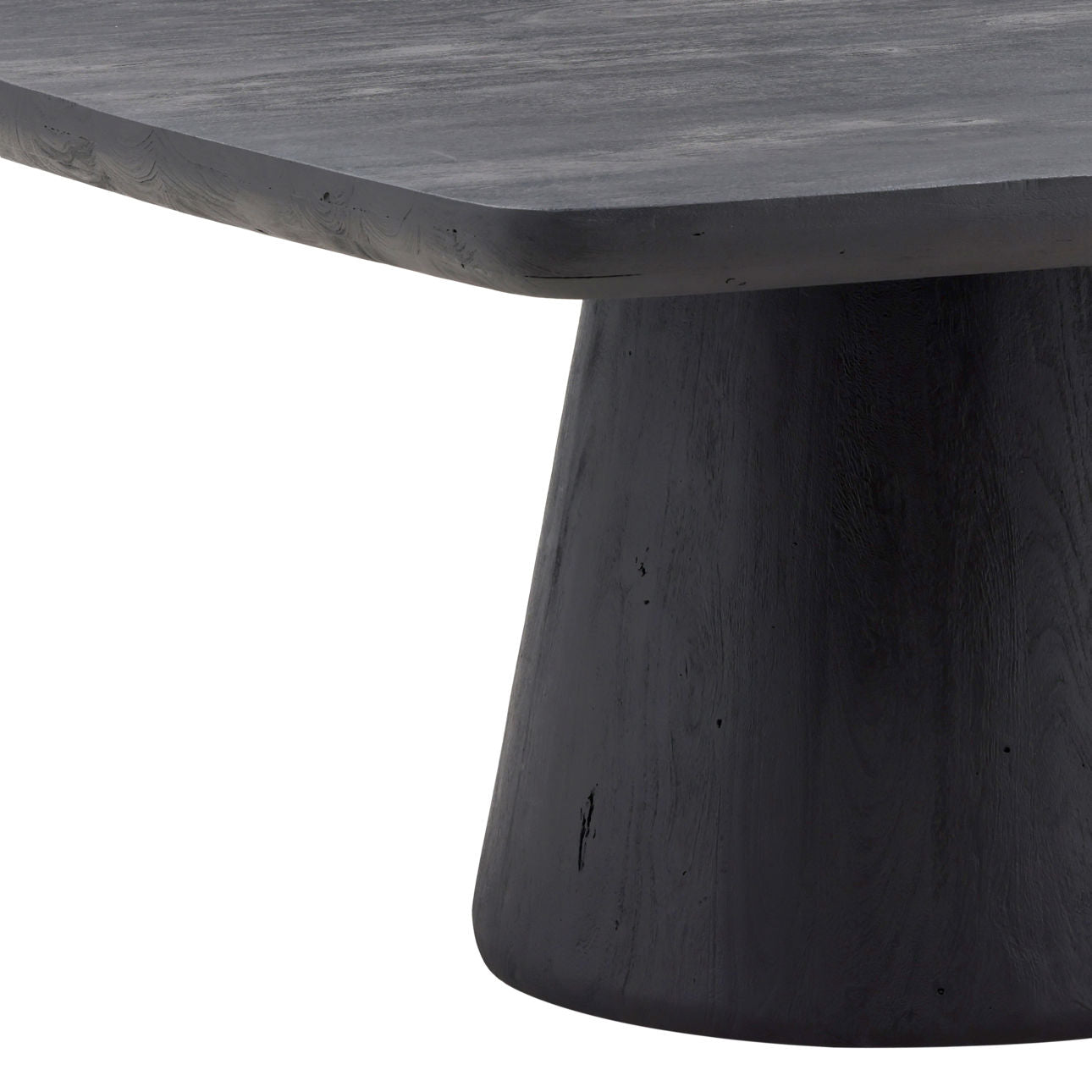 Black Acacia Wood Table 60 in Wide