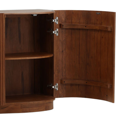 Medium Brown Acacia Wood Sideboard 68 in Wide